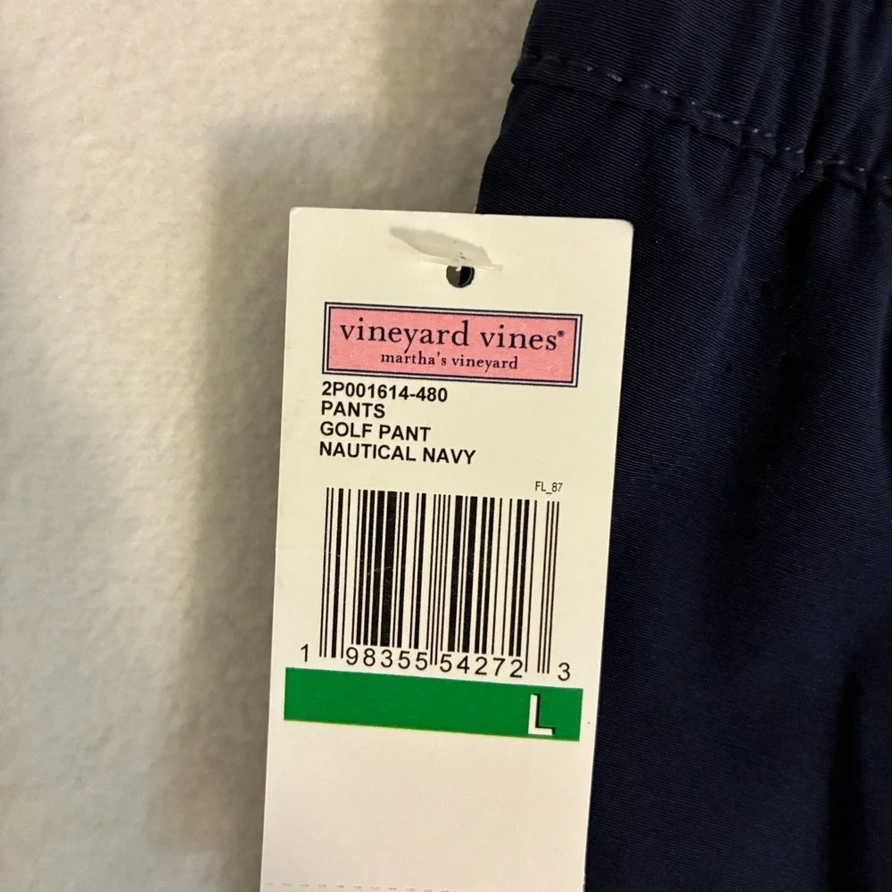 NWT Vineyard Vines Golf Pant Mens L Performance Elastic Waist Pull On Preppy‎